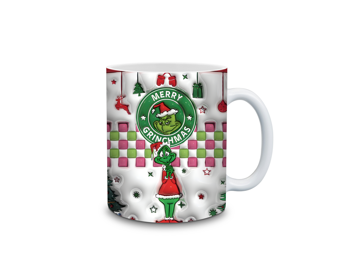 Mug- 3D look-Merry Grinchmas