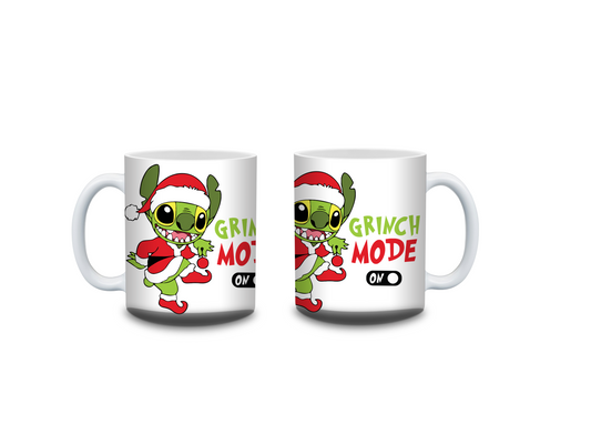 Mug- Stitch Grinch Mode